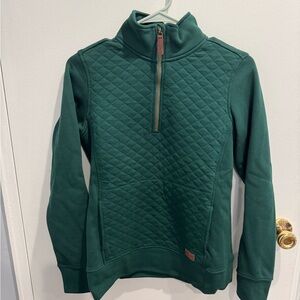 Women’s LL Bean Quarter Zip Quilted Sweatshirt